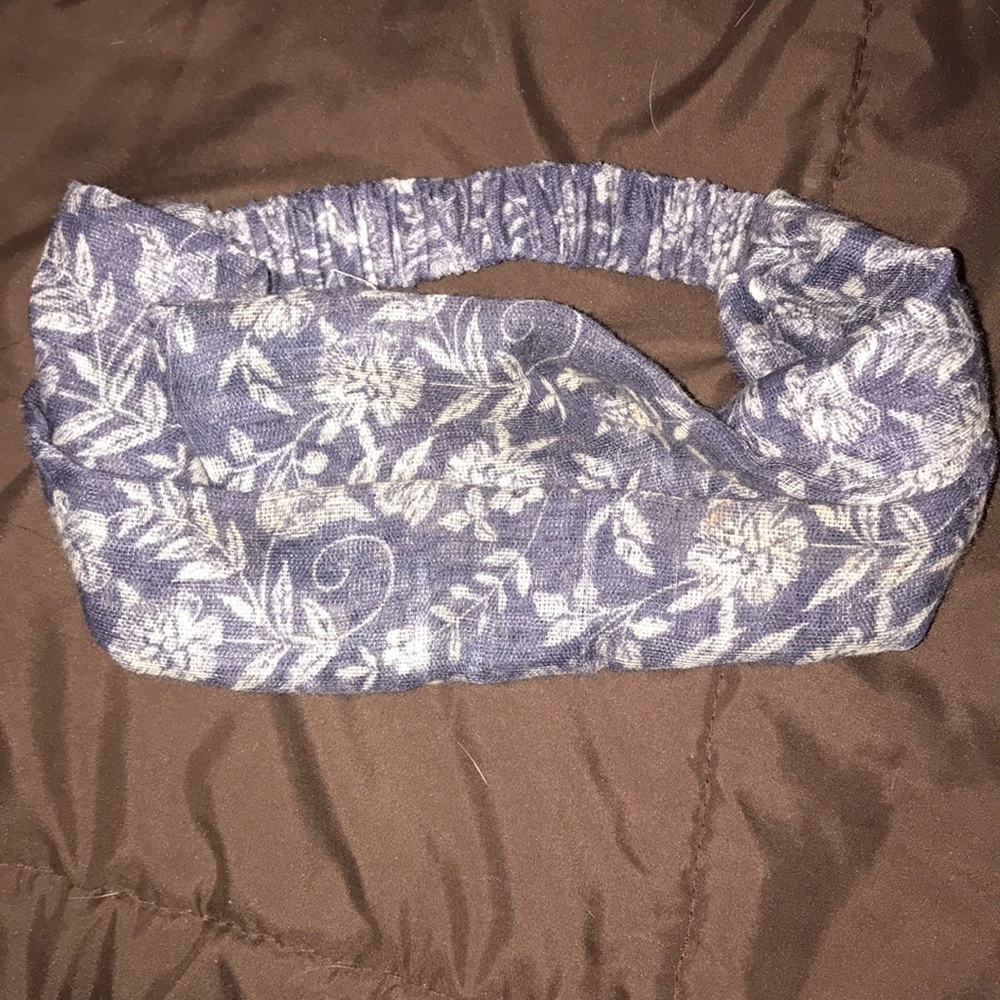 Blue floral headband